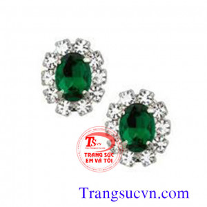 Đôi hoa tai Emeral kim cương,Hoa emerald vuông vàng tây,hoa emerald,doi emerald,hoa vang,emerald thien nhien,hoa ngoc luc bao,ngoc bao