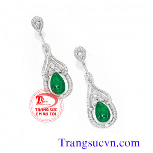 Đôi hoa tai Emeral kim cương,Hoa emerald vuông vàng tây,hoa emerald,doi emerald,hoa vang,emerald thien nhien,hoa ngoc luc bao,ngoc bao