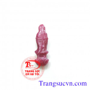 Phật quan âm đứng   Tổng trọng lượng: 13,20 Carat  Kích thước: 28,70 x 9,30 / 5,10 mm