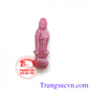 Phật quan âm đứng   Tổng trọng lượng: 13,20 Carat  Kích thước: 28,70 x 9,30 / 5,10 mm