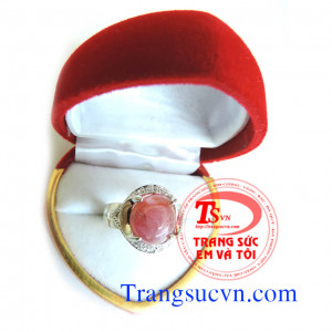 Nhẫn ruby bạc ta