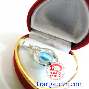 Mặt dây đá topaz đẹp,mat day da,topaz,mat day chuyen bac,mat day nu,mat day da quy