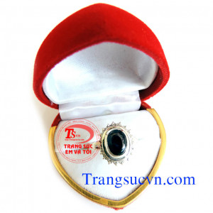 Nhẫn nữ bạc đá sapphire