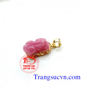 Mặt dây tỳ hưu ruby