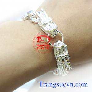 Lắc tay bạc hình rồn