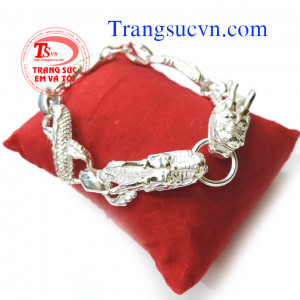 Lắc tay bạc hình rồn