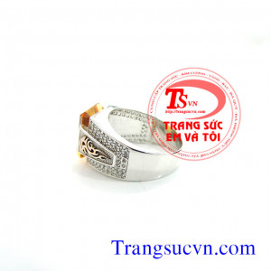 Nhẫn nam đá quý mệnh Mộc và Mệnh Thủy