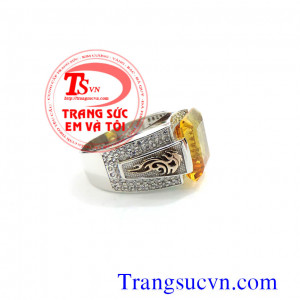 Nhẫn nam đá quý mệnh Mộc và Mệnh Thủy