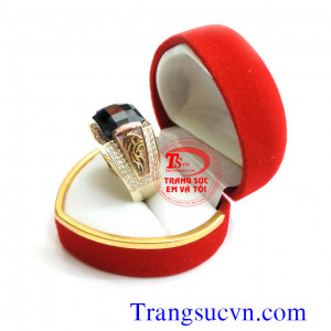 Nhẫn nam mệnh Mệnh Mộc Saphire