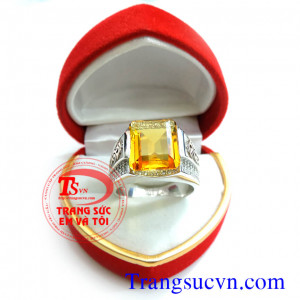 Bán Nhẫn Citrine vàng tây 14k,nhan nam dep,nhẫn vàng tây 14k,có giấy kiểm định đá quý và vàng,nhẫn đá quý theo mệnh đảm bảo chất lượng