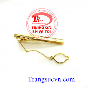 Kẹp Caravat vàng tây kim cương,kẹp caravat,kep caravat vang tay,kẹp caravat vàng trang,kẹp,caravat,vàng,10k 12k 14k 18k,9999,kep caravat đẹp,giá,rẻ,bán,kep caravat kim cương