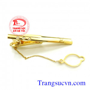 Kẹp Caravat vàng tây kim cương,kẹp caravat,kep caravat vang tay,kẹp caravat vàng trang,kẹp,caravat,vàng,10k 12k 14k 18k,9999,kep caravat đẹp,giá,rẻ,bán,kep caravat kim cương