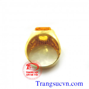 Nhẫn nam vàng Citrine
