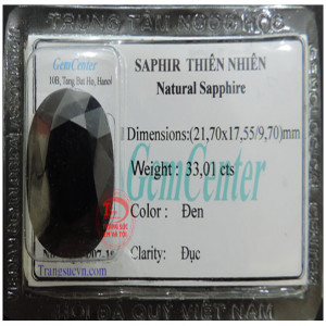 Đá saphire thiên nhiên đen