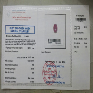 Ruby sao lục yên đẹp