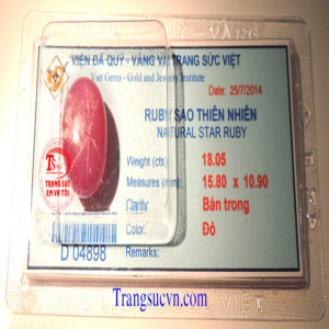 Ruby sao thiên nhiên