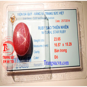 Ruby sao thiên nhiên đẹp