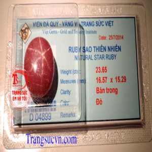 Ruby sao thiên nhiên đẹp