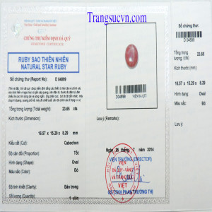 Ruby sao thiên nhiên đẹp