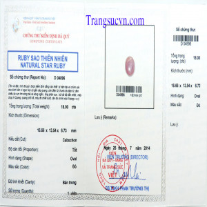 Ruby sao thiên nhiên lục yên