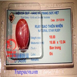 Ruby sao thiên nhiên lục yên