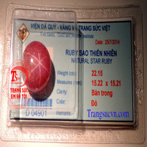 Đá quý ruby sao nét