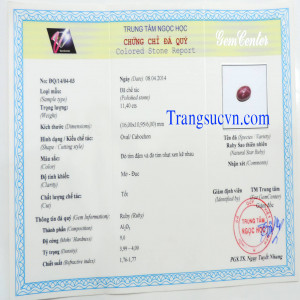 Đá Quý ruby sao tự nhiên việt nam