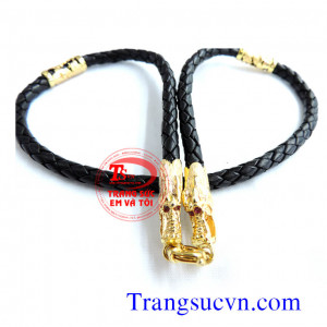 Dây da bọc đầu rồng mắt đỏ phù hợp phong cách và nhiều lứa tuổi khác nhau