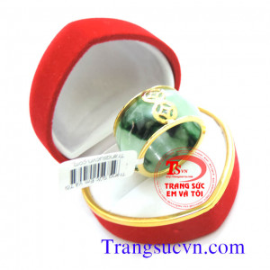 Nhẫn nam đá bọc vàng tây