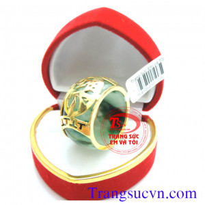 Nhẫn nam đá bọc vàng tây