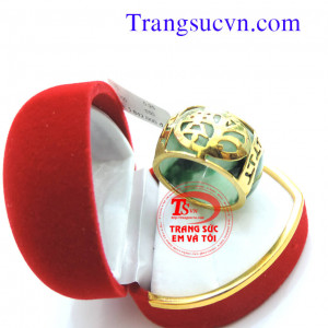 Nhẫn nam đá bọc vàng tây