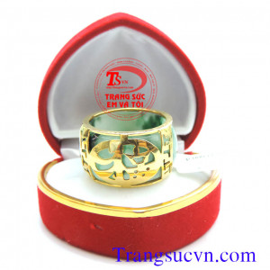 Nhẫn nam đá bọc vàng tây
