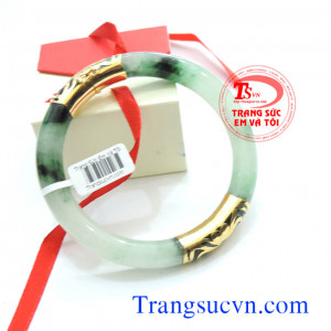 Vòng cẩm thạch bọc vàng