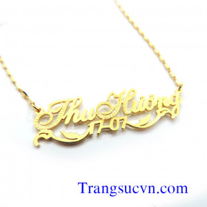 Dây chuyền chữ theo tên đệm và tên