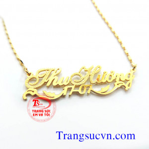 Dây chuyền chữ theo tên đệm và tên