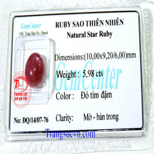 Ruby sao việt nam,Ruby tự nhiên,natural star ruby,ruby thien nhien,ruby luc yen,ruby dep,ruby 6 canh,ruby viet nam,ruby ep vi kiểm định,ruby sao,ruby gia tot,ruby viet,da quy ruby,ruby,da,giá,kiểm định,ruby,sao đẹp,ruby nét,ruby vàng