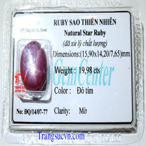 Ruby sao nước myanma