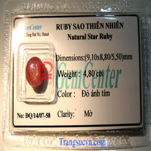 Ruby sao đá quý