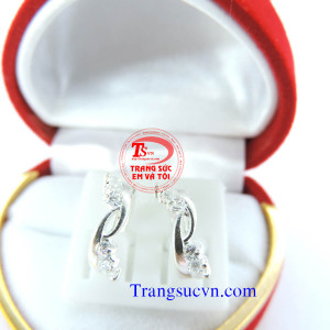 Bông tai bạc đẹp giá rẻ