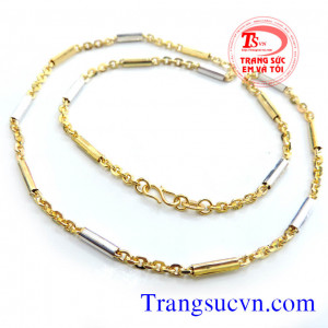 Dây chuyền vàng tây trắng vàng