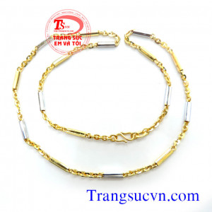 Dây chuyền vàng tây trắng vàng