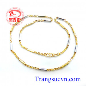 Dây chuyền vàng tây trắng vàng
