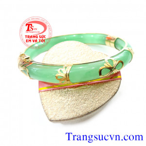 Vòng cẩm thạch bọc vàng