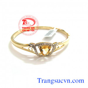 Vòng tay đá thạch anh vàng
