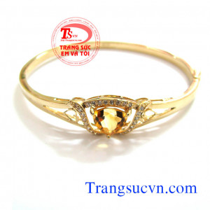 Vòng tay đá thạch anh vàng