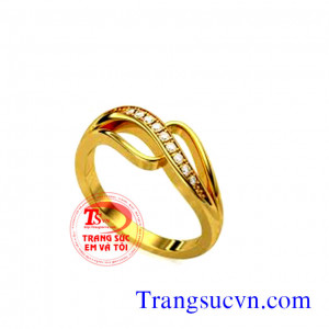 Nhẫn nữ gắn kim cương