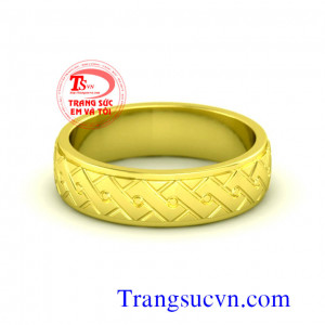 Nhẫn nam thiết kế 3d tinh xảo sang trọng