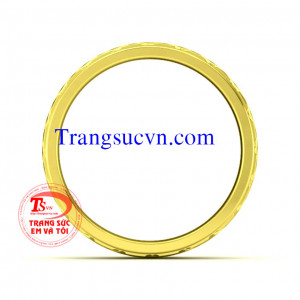 Nhẫn nam vàng tây họa tiết