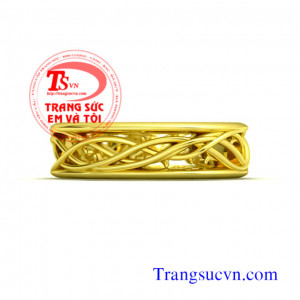 Vàng tây 14k sáng bóng, bền màu