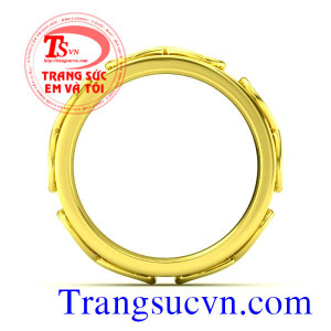 Nhẫn nam 3d chạm khắc hoa văn đẹp